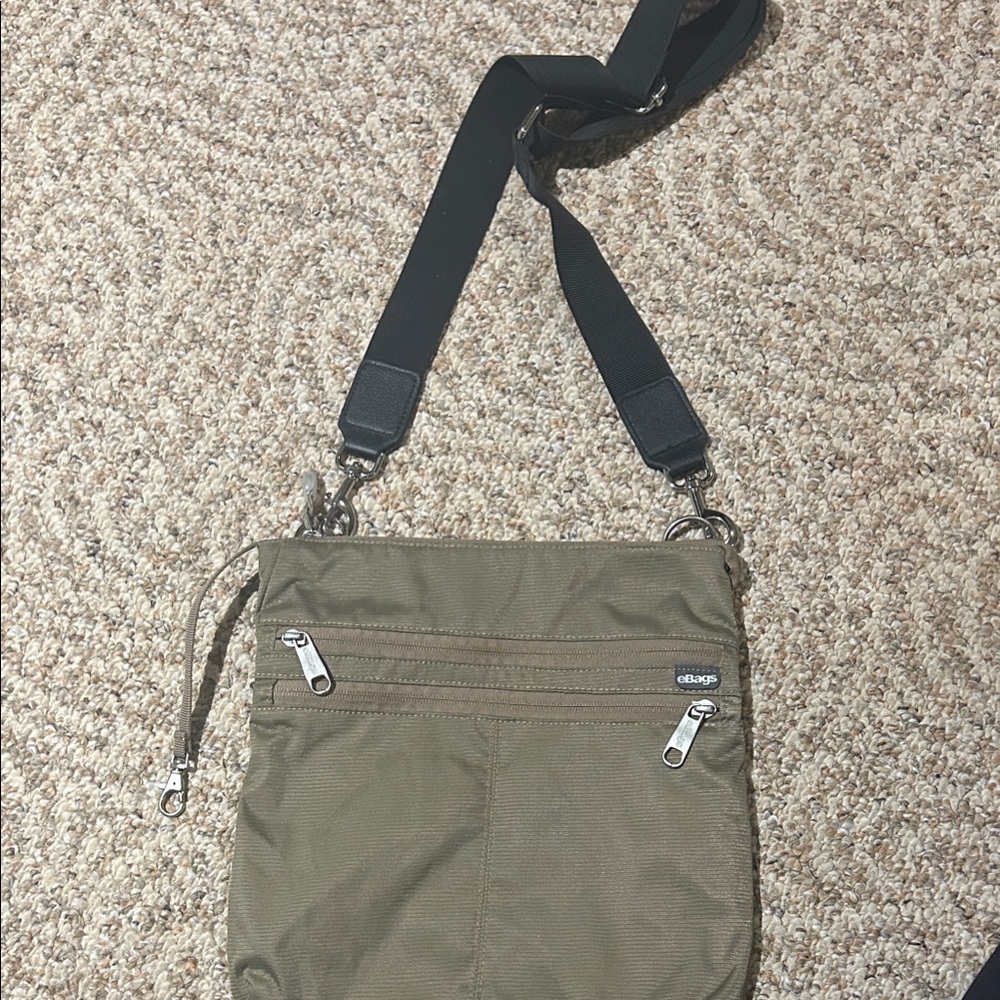 eBags Olive Khaki Crossbody Travel Bag